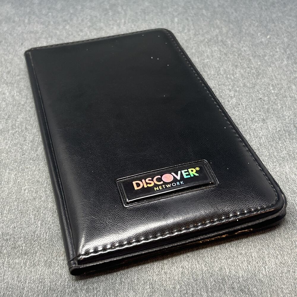 Authentic Discover Card Restaurant Server Book Waiter Check Black Movie Prop